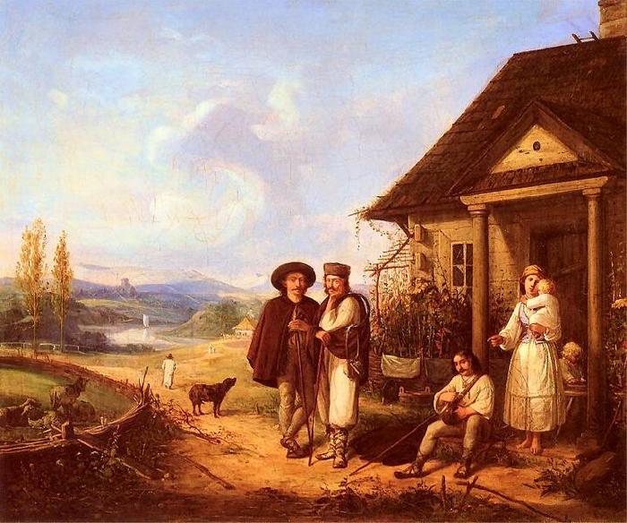 Wojciech Gerson Przed chata oil painting picture